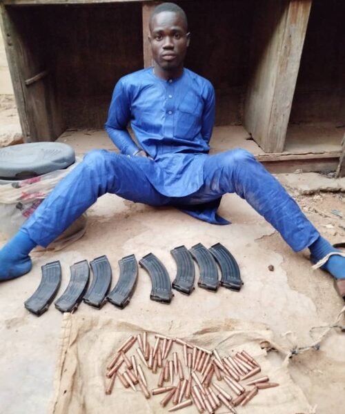 Kaduna Police Nab Suspected Bandit, Recover AK-47 Magazines, Ammunition,3 Car Snatchers Also Arrested